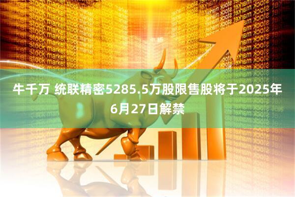 牛千万 统联精密5285.5万股限售股将于2025年6月27日解禁